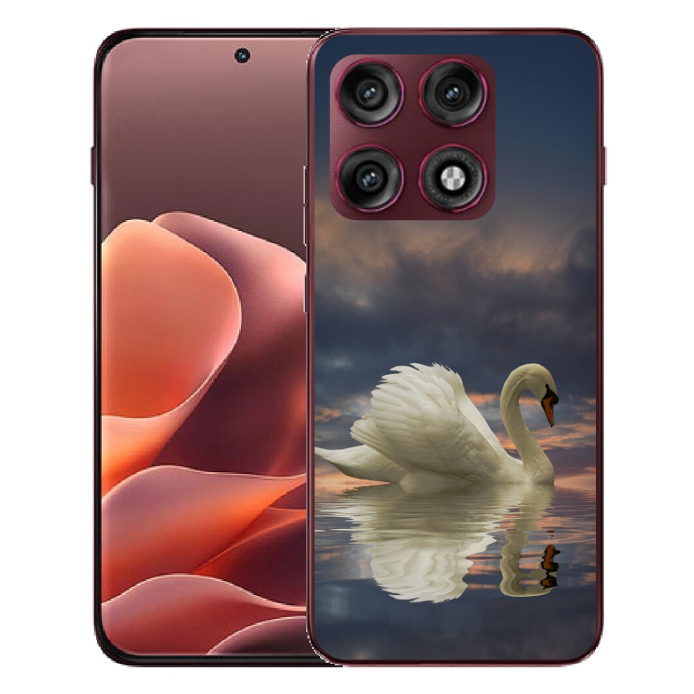 Gélový kryt mmCase na Motorola Edge 70 Pro - labuť