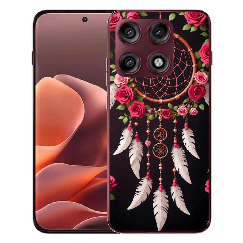 Gélový kryt mmCase na Motorola Edge 70 Pro - lapač snov s ružami