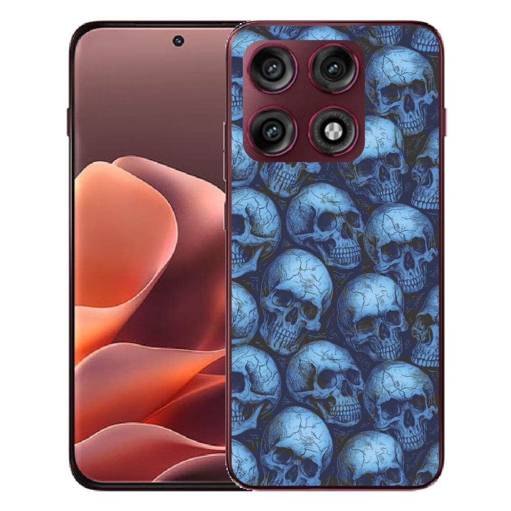 Gélový kryt mmCase na Motorola Edge 70 Pro - lebky