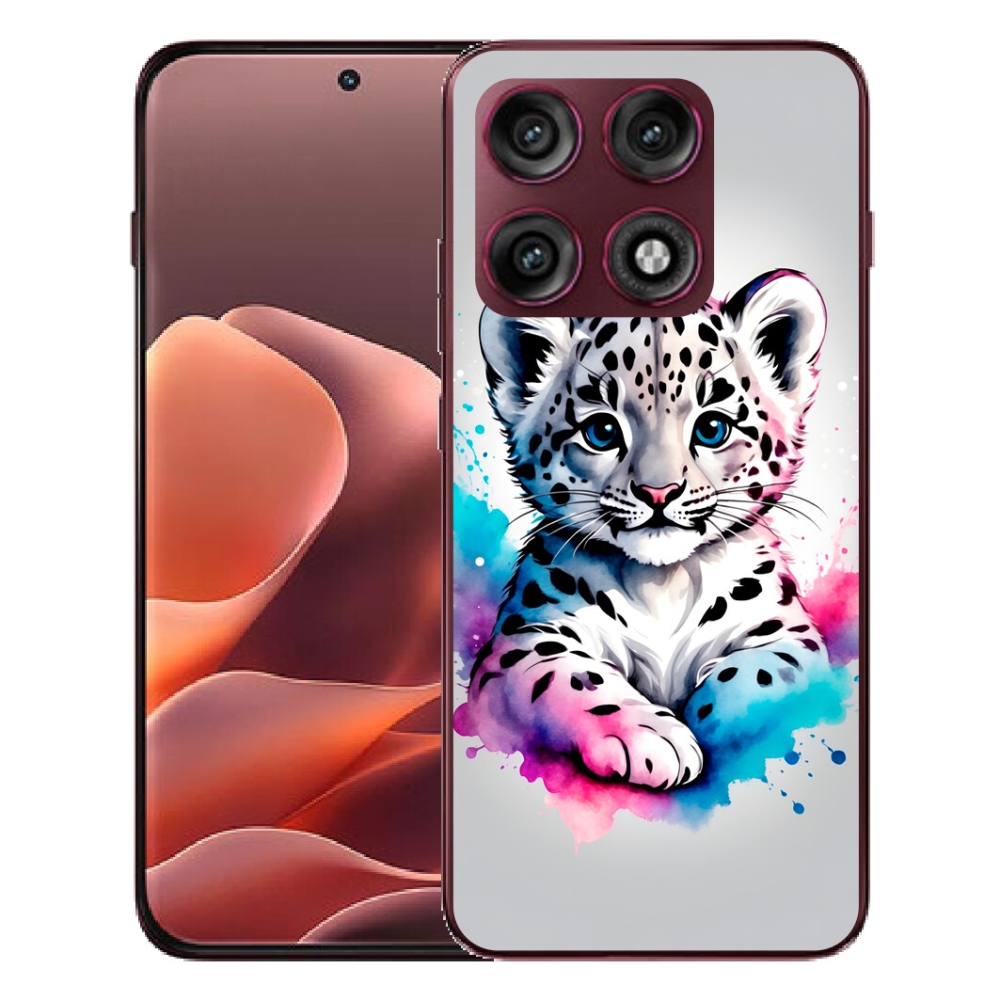 Gélový kryt mmCase na Motorola Edge 70 Pro - leopardej mláďa