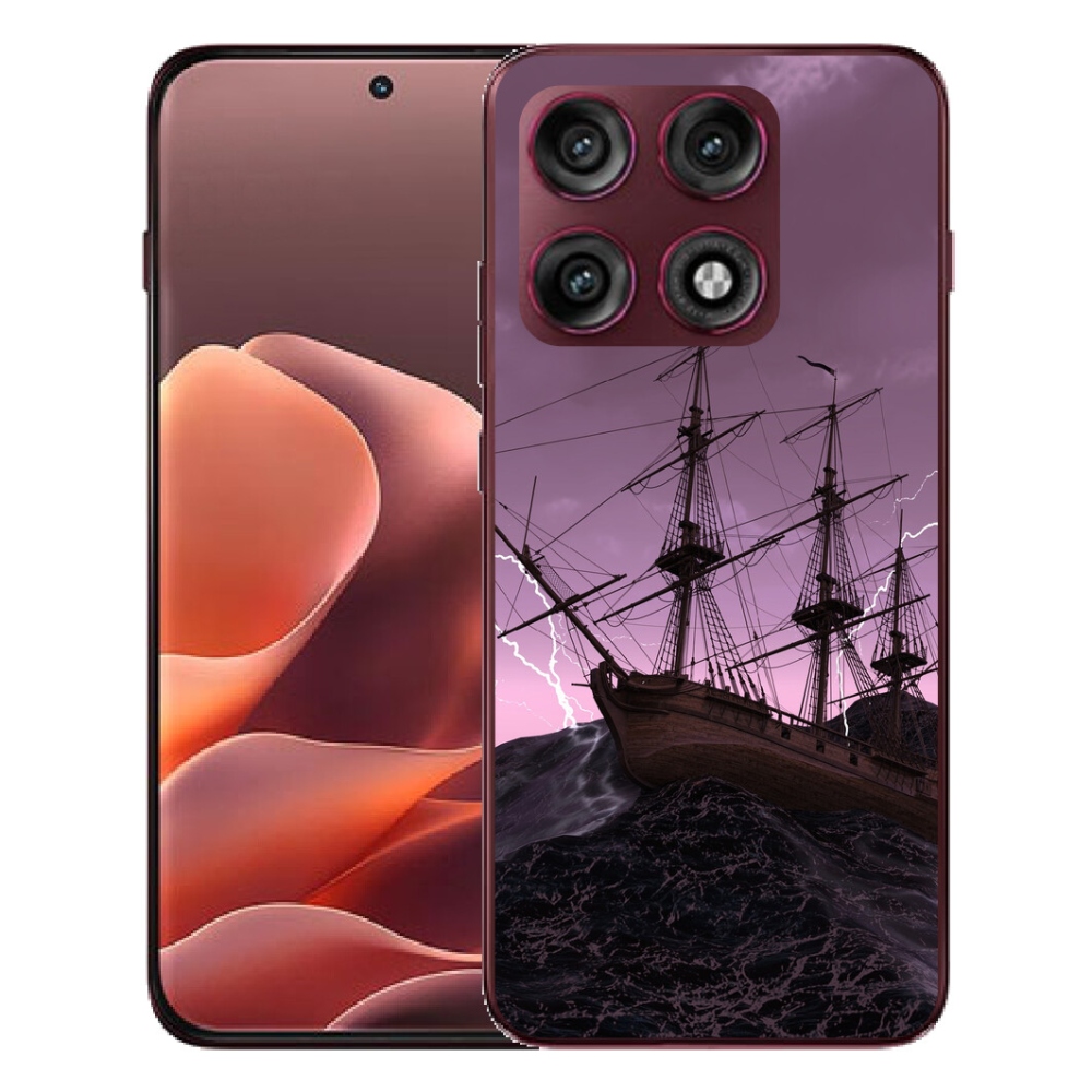 Gélový kryt mmCase na Motorola Edge 70 Pro - loď v búrke