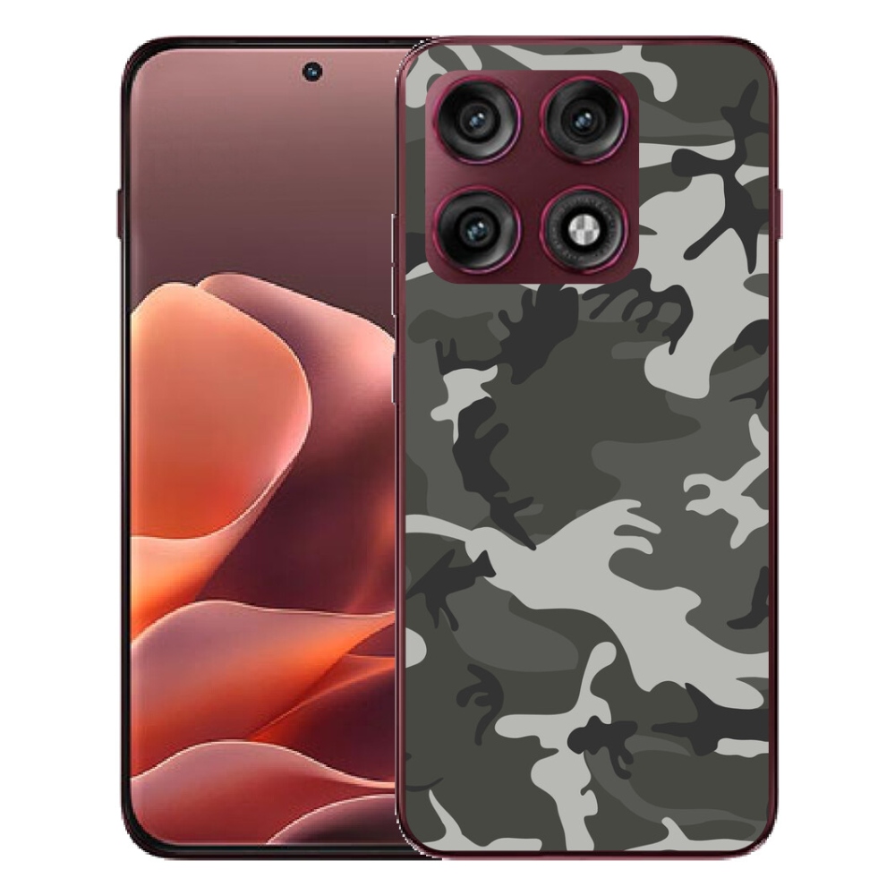 Gélový kryt mmCase na Motorola Edge 70 Pro - maskáčový vzor