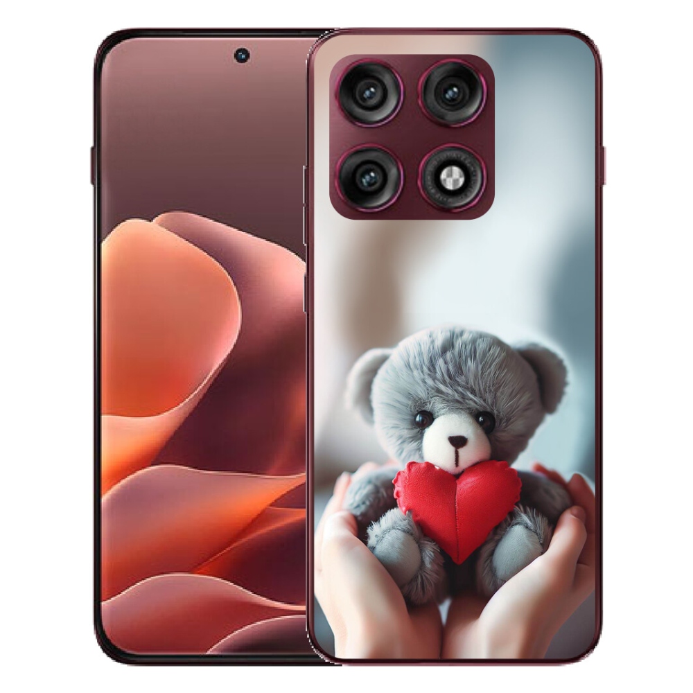 Gélový kryt mmCase na Motorola Edge 70 Pro - medvedík pre zamilovaných