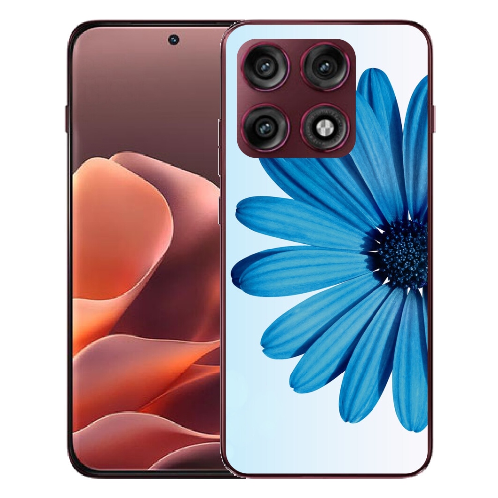 Gélový kryt mmCase na Motorola Edge 70 Pro - modrá margaréta