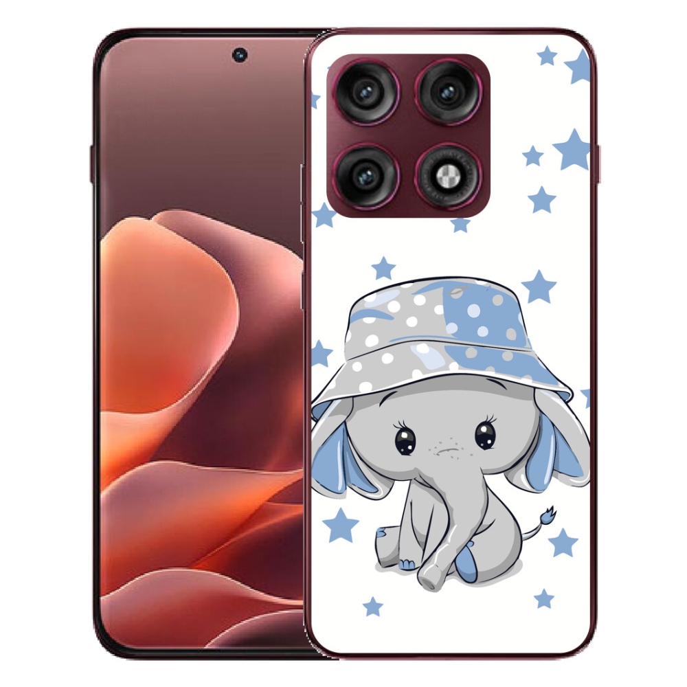 Gélový kryt mmCase na Motorola Edge 70 Pro - modrý slon