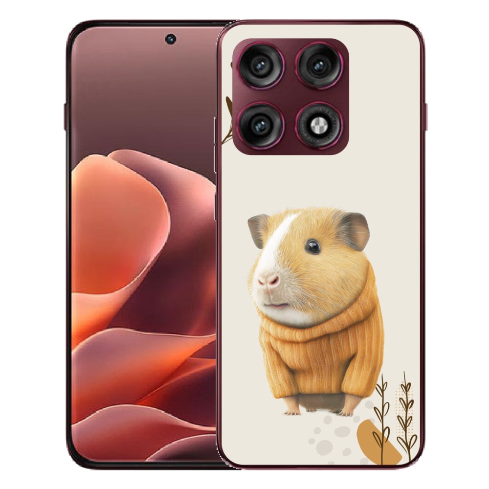 Gélový kryt mmCase na Motorola Edge 70 Pro - morča vo svetri