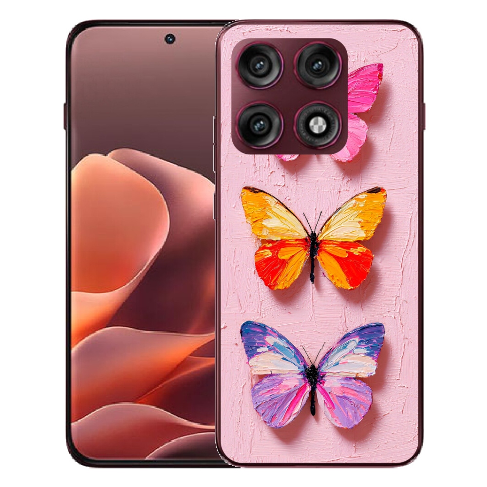 Gélový kryt mmCase na Motorola Edge 70 Pro - motýlia trojica