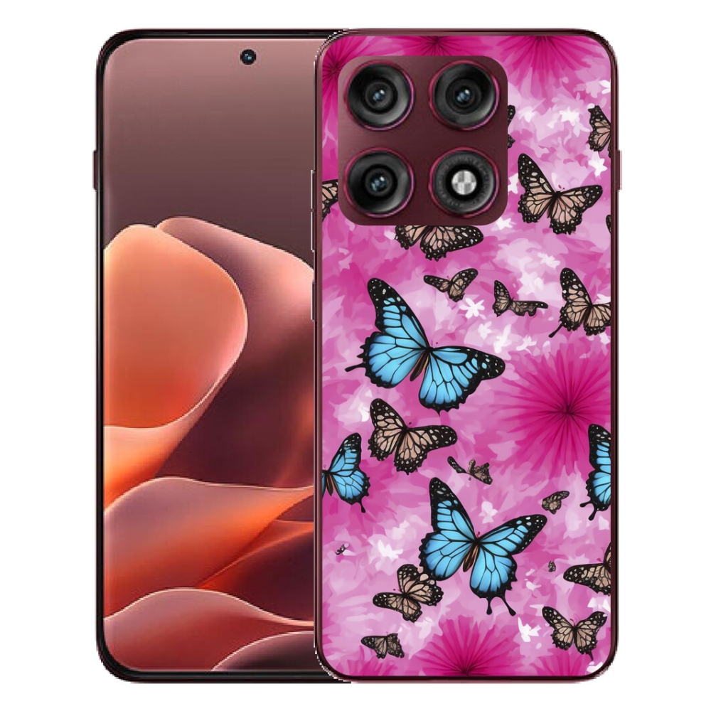 Gélový kryt mmCase na Motorola Edge 70 Pro - motýlia záhrada