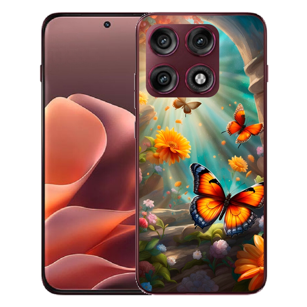 Gélový kryt mmCase na Motorola Edge 70 Pro - motýlia záhrada 2