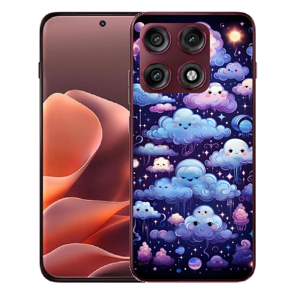 Gélový kryt mmCase na Motorola Edge 70 Pro - mráčiky