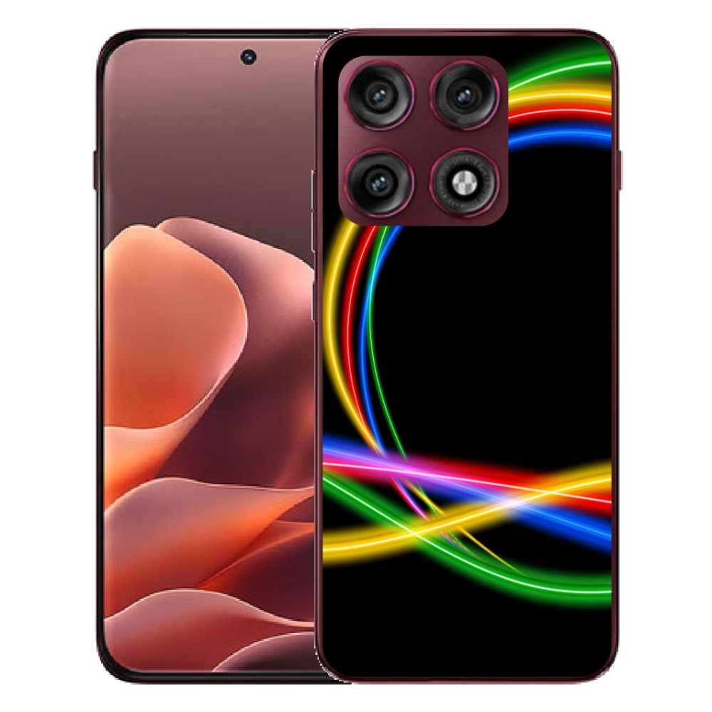 Gélový kryt mmCase na Motorola Edge 70 Pro - neónové kruhy