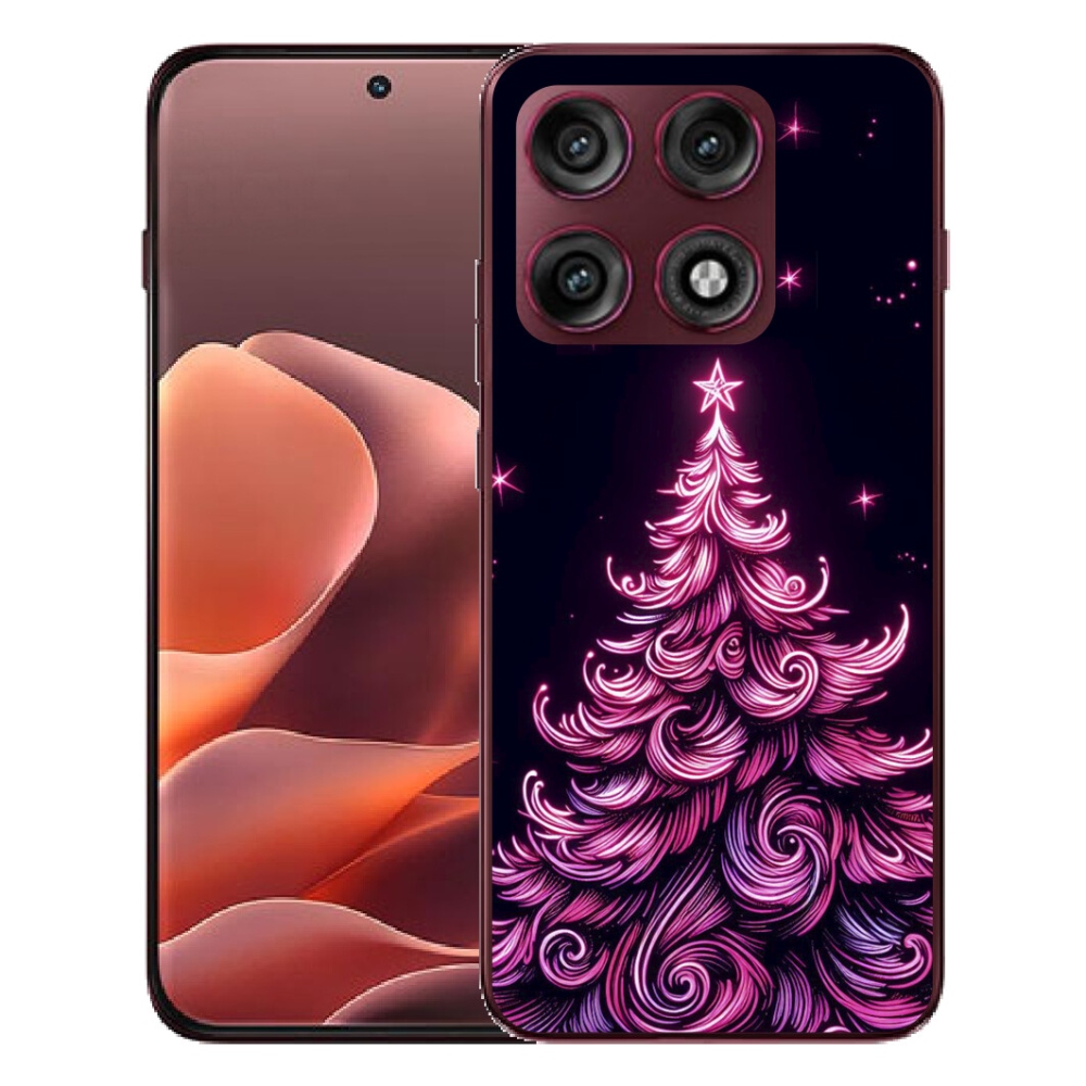 Gélový kryt mmCase na Motorola Edge 70 Pro - neónový vianočný stromček 2
