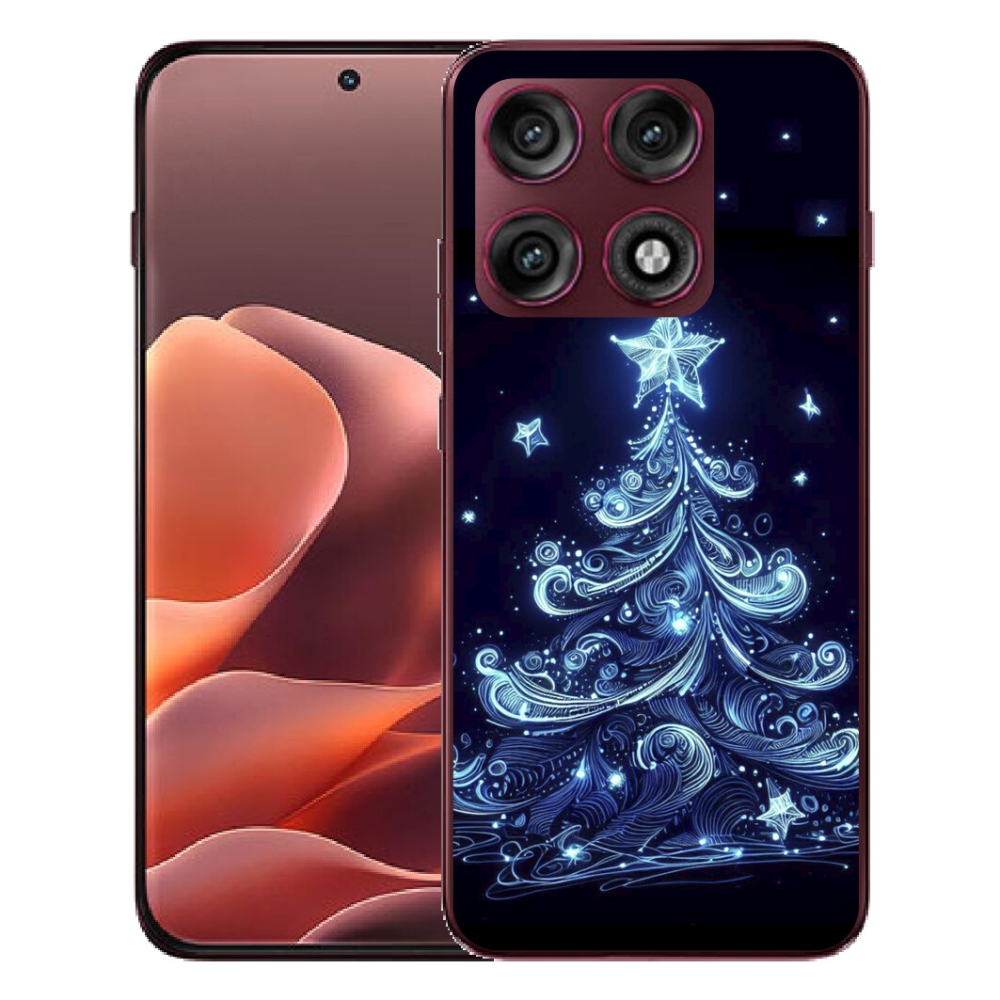 Gélový kryt mmCase na Motorola Edge 70 Pro - neónový vianočný stromček 4