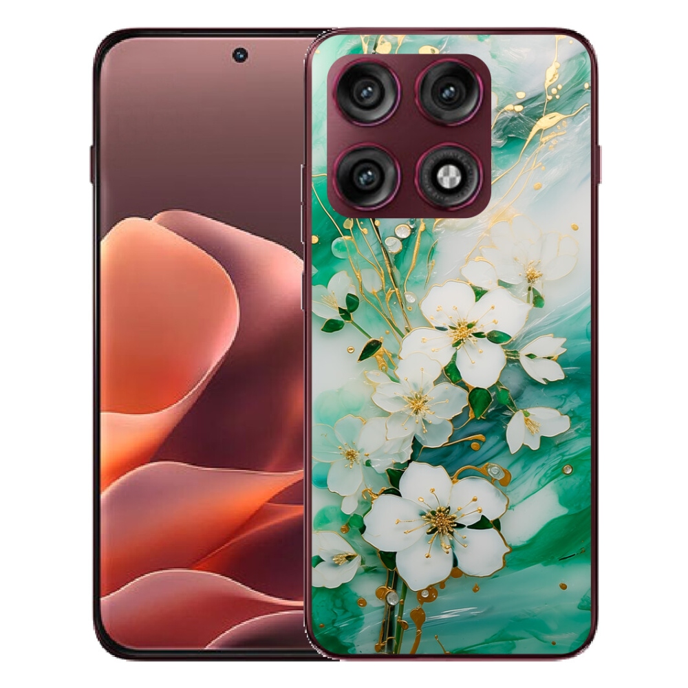 Gélový kryt mmCase na Motorola Edge 70 Pro - nežné kvety