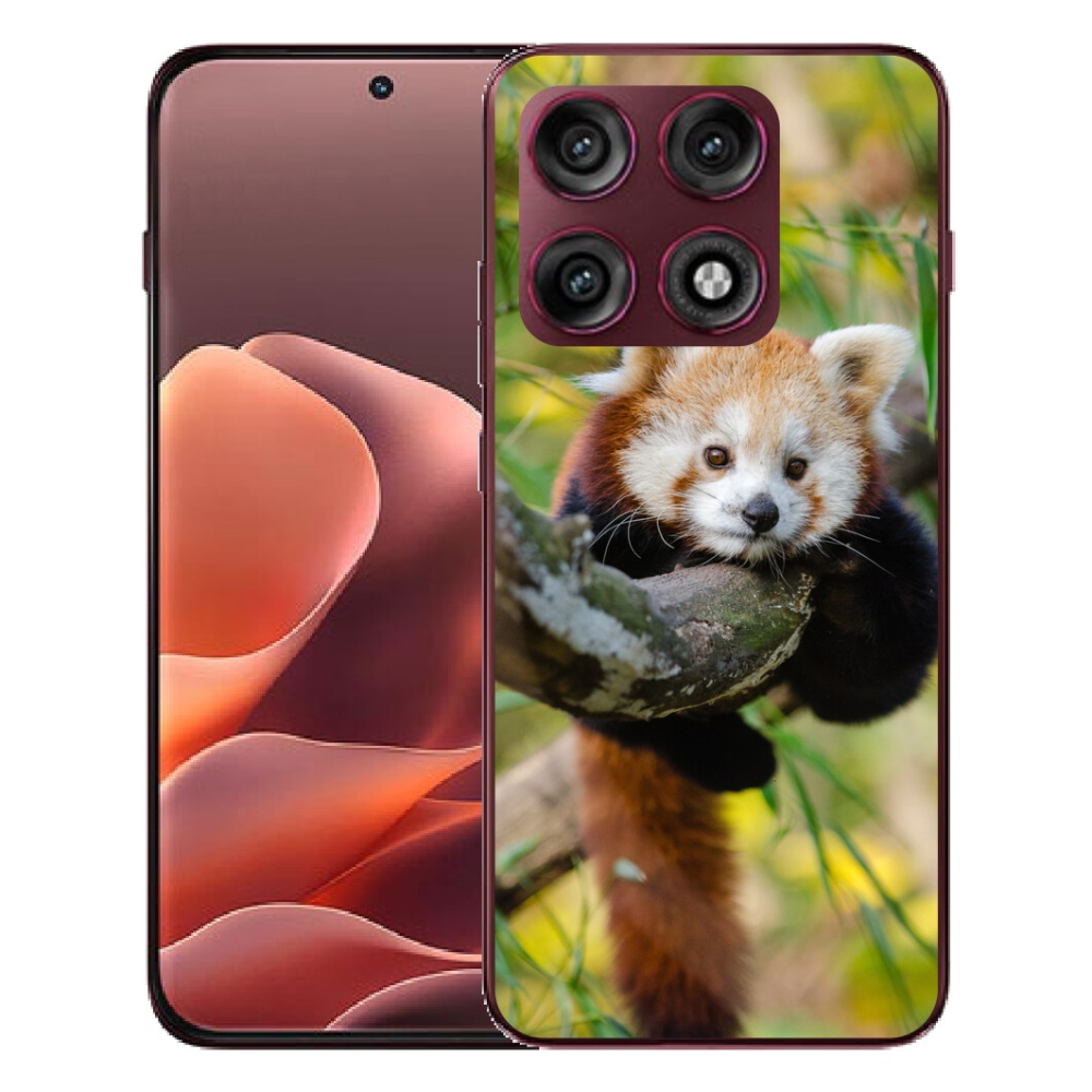 Gélový kryt mmCase na Motorola Edge 70 Pro - panda červená