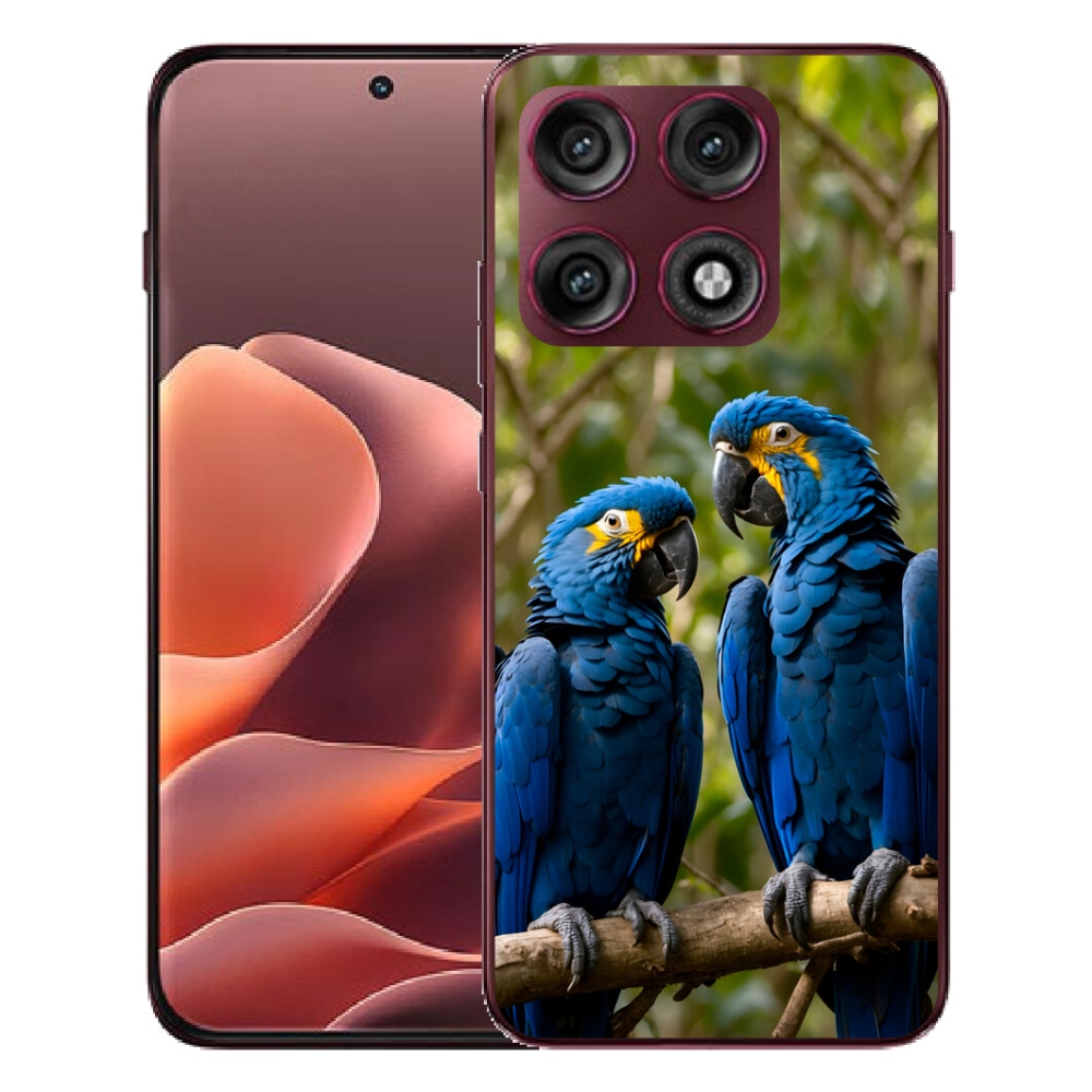 Gélový kryt mmCase na Motorola Edge 70 Pro - papagájové duo