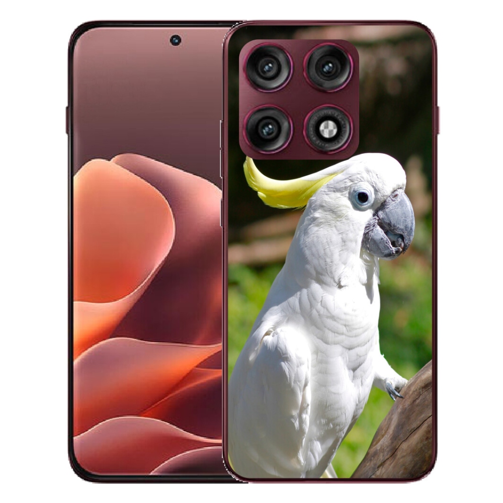 Gélový kryt mmCase na Motorola Edge 70 Pro - papagáj kakadu 2