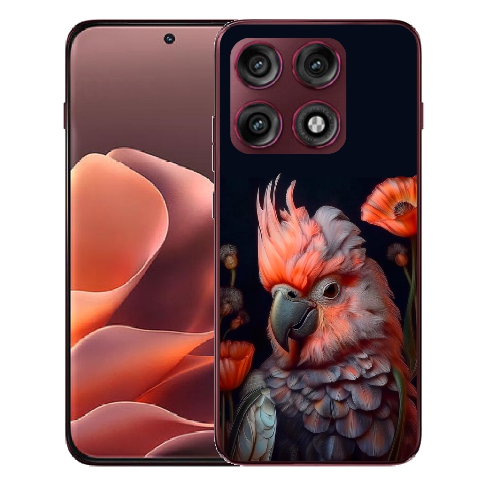 Gélový kryt mmCase na Motorola Edge 70 Pro - papagáj kakadu vo farbách