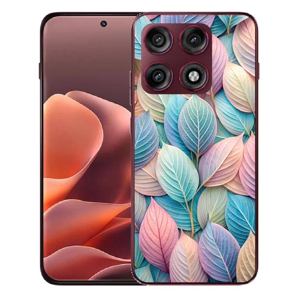Gélový kryt mmCase na Motorola Edge 70 Pro - pastelové listy