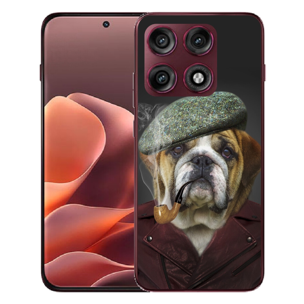 Gélový kryt mmCase na Motorola Edge 70 Pro - pes s fajkou