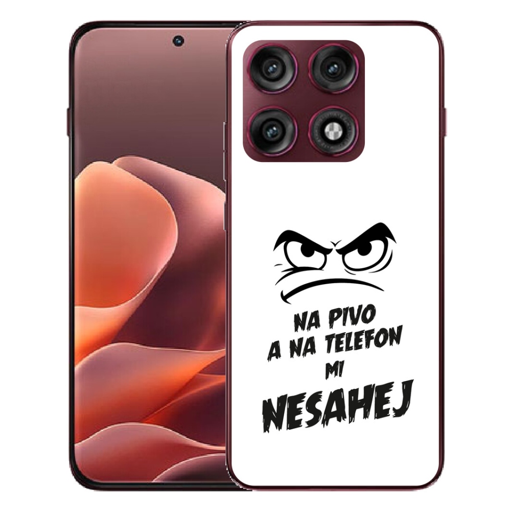 Gélový kryt mmCase na Motorola Edge 70 Pro - pivný motív 2 biele pozadie