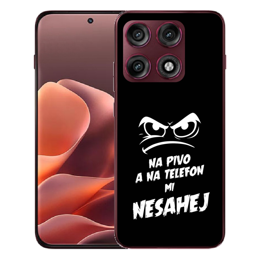 Gélový kryt mmCase na Motorola Edge 70 Pro - pivný motív 2 čierne pozadie