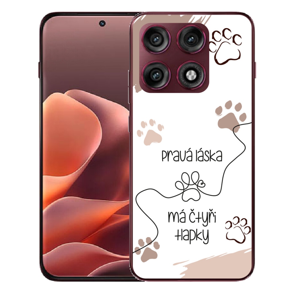 Gélový kryt mmCase na Motorola Edge 70 Pro - psí motív 1 biele pozadie