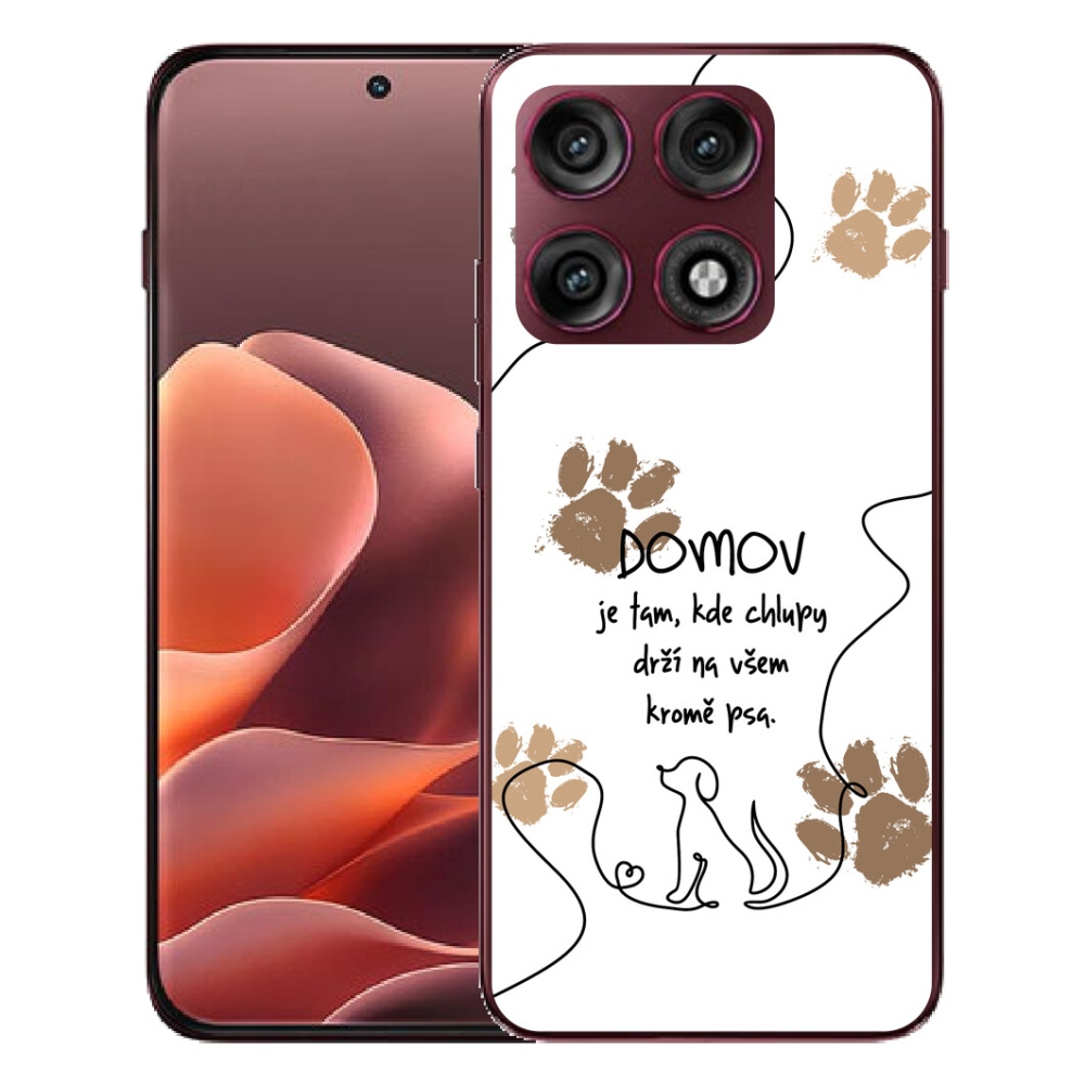 Gélový kryt mmCase na Motorola Edge 70 Pro - psí motív biele pozadie