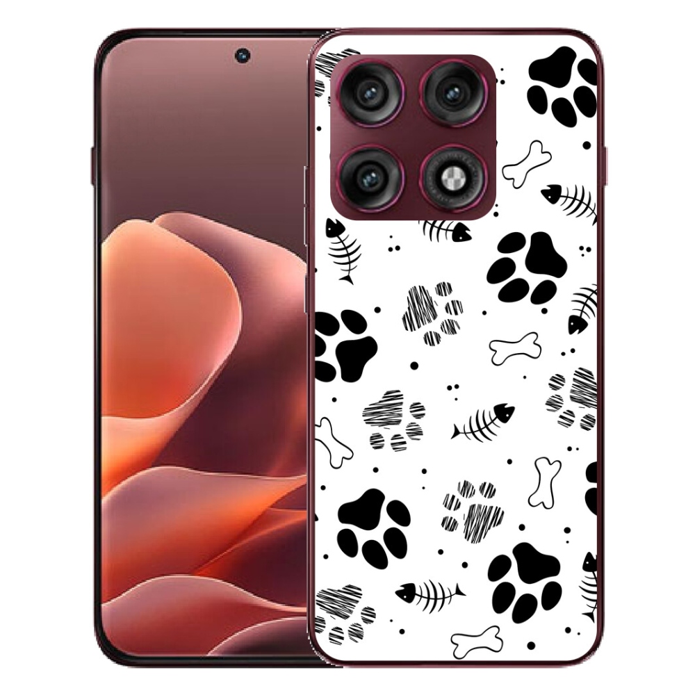 Gélový kryt mmCase na Motorola Edge 70 Pro - psie labky 1