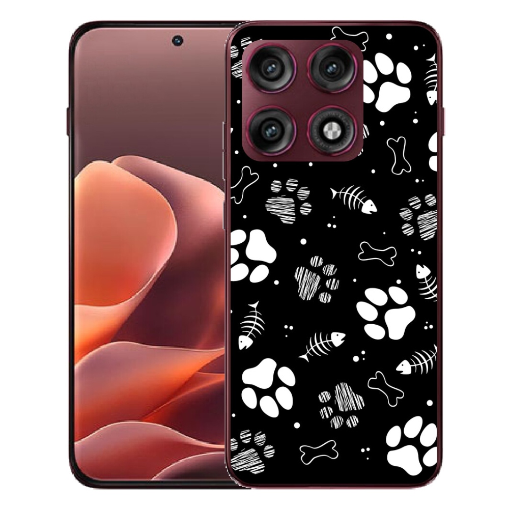 Gélový kryt mmCase na Motorola Edge 70 Pro - psie labky