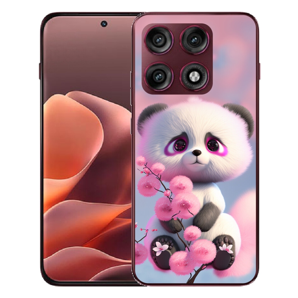 Gélový kryt mmCase na Motorola Edge 70 Pro - roztomilá panda 1