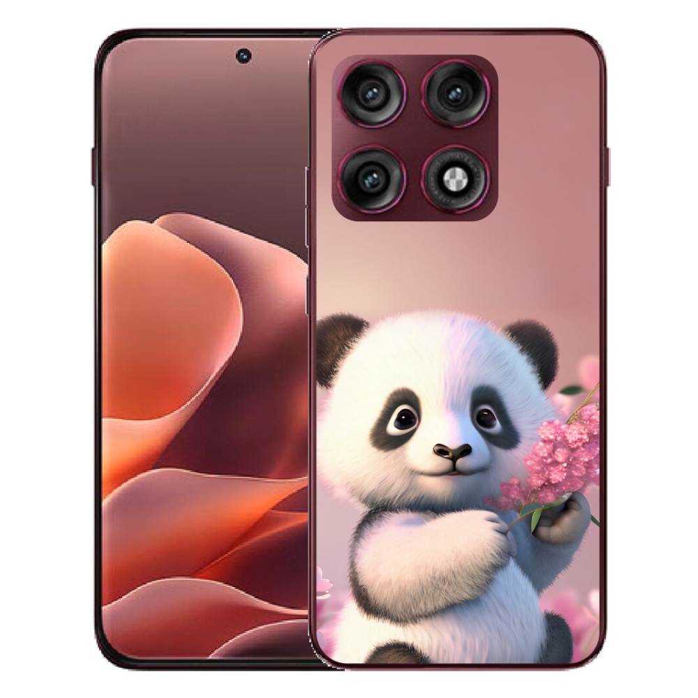 Gélový kryt mmCase na Motorola Edge 70 Pro - roztomilá panda