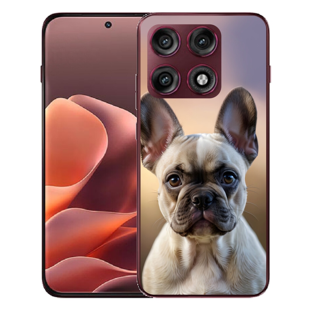 Gélový kryt mmCase na Motorola Edge 70 Pro - roztomilý francúzsky buldoček