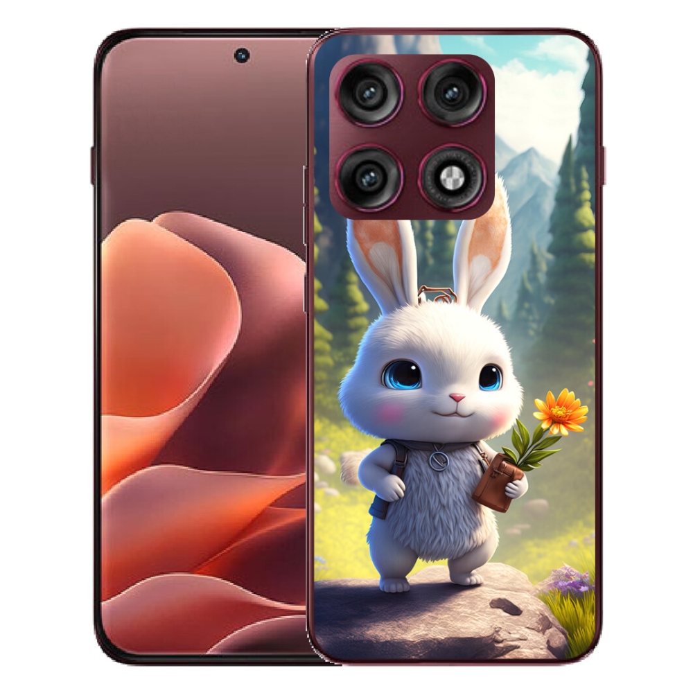 Gélový kryt mmCase na Motorola Edge 70 Pro - roztomilý zajačik