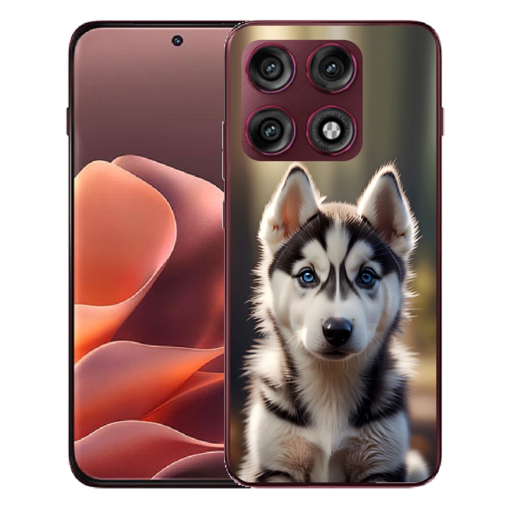Gélový kryt mmCase na Motorola Edge 70 Pro - roztomilý sibírsky husky