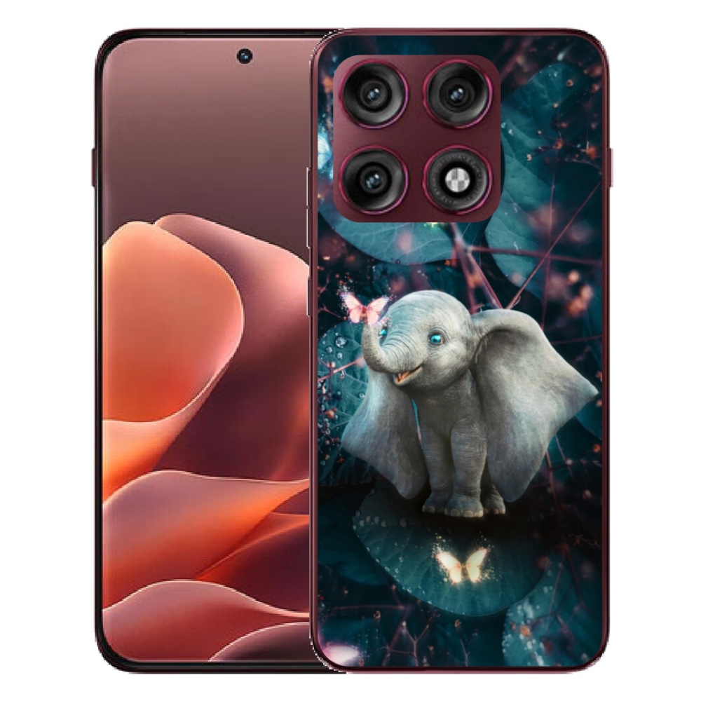 Gélový kryt mmCase na Motorola Edge 70 Pro - roztomilý slon