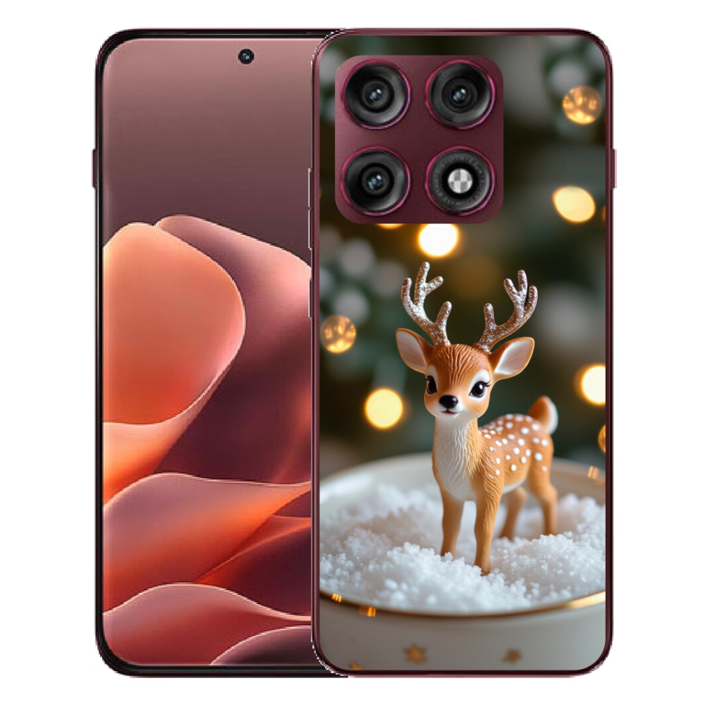 Gélový kryt mmCase na Motorola Edge 70 Pro - roztomilý vianočný jeleň