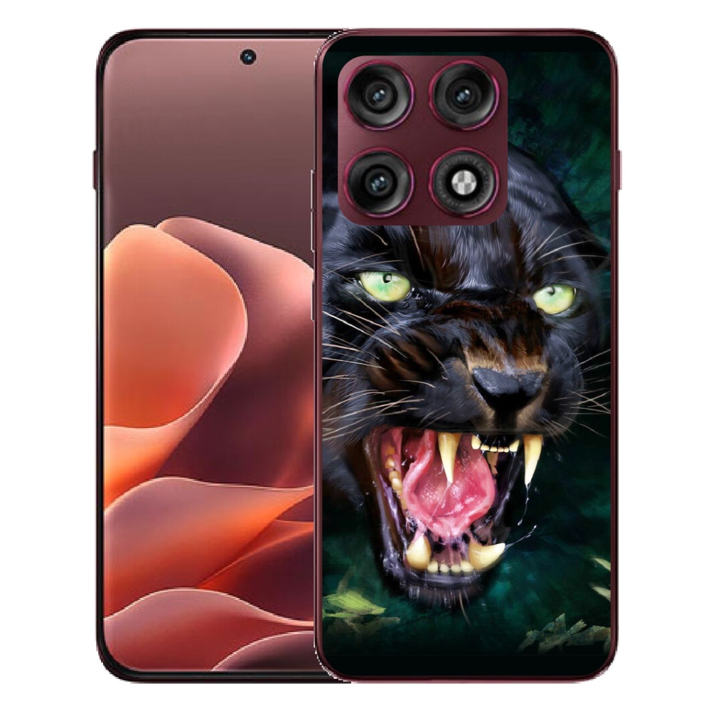 Gélový kryt mmCase na Motorola Edge 70 Pro - rozzúrený čierny panter