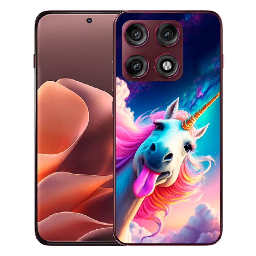 Gélový kryt mmCase na Motorola Edge 70 Pro - šialený jednorožec