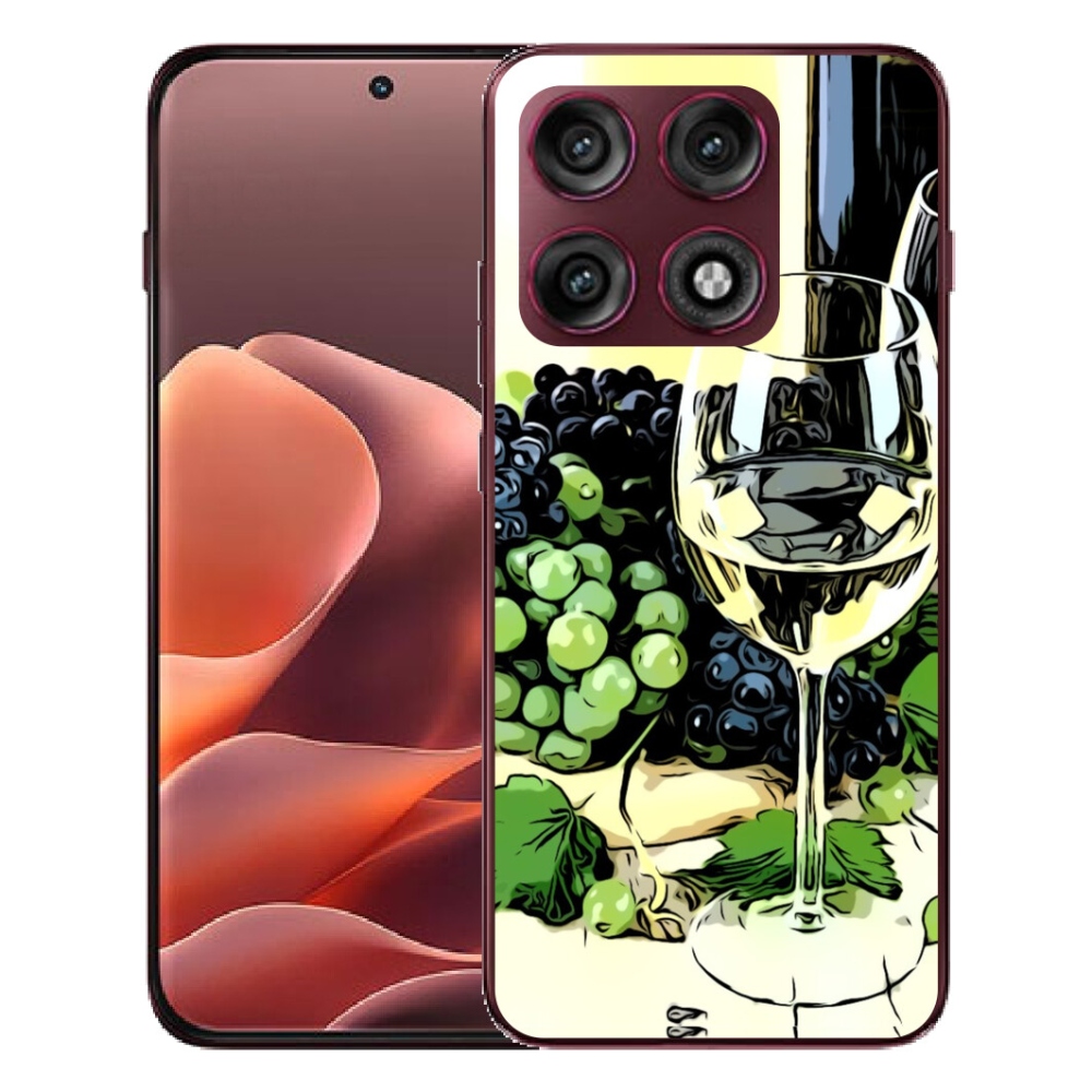 Gélový kryt mmCase na Motorola Edge 70 Pro - pohár vína