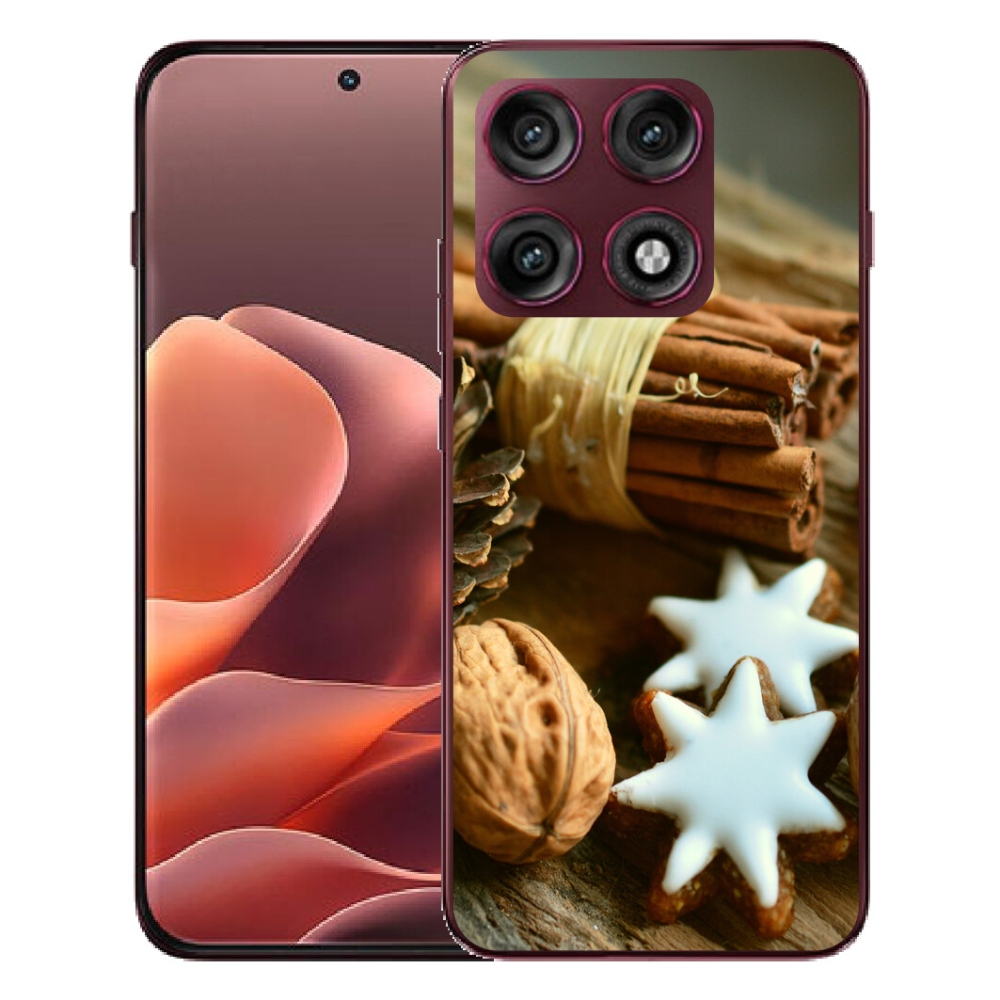 Gélový kryt mmCase na Motorola Edge 70 Pro - škorica a perníčky