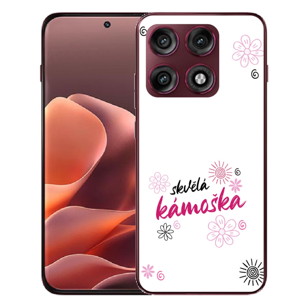 Gélový kryt mmCase na Motorola Edge 70 Pro - skvelá kamoška biele pozadie