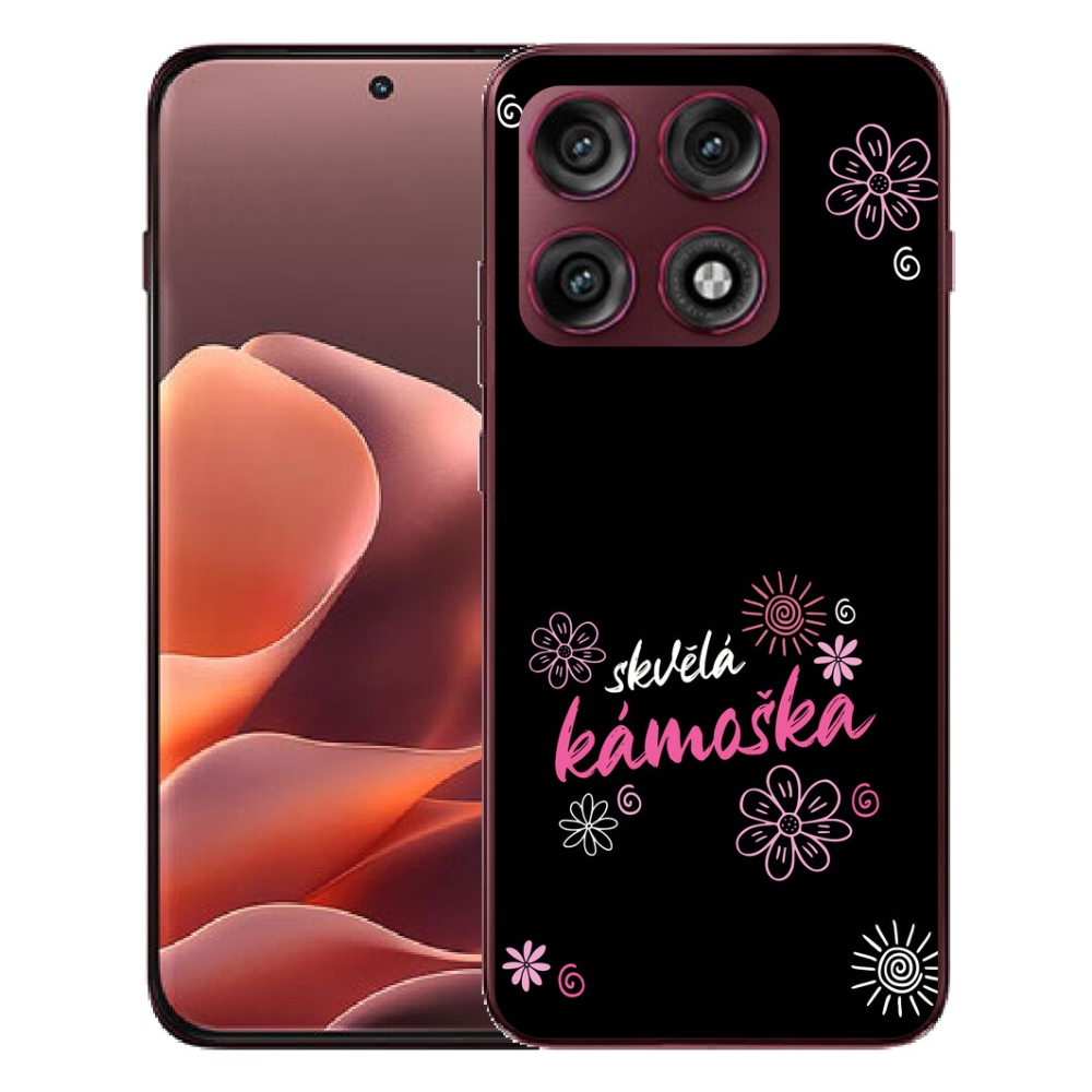 Gélový kryt mmCase na Motorola Edge 70 Pro - skvelá kamoška čierne pozadie