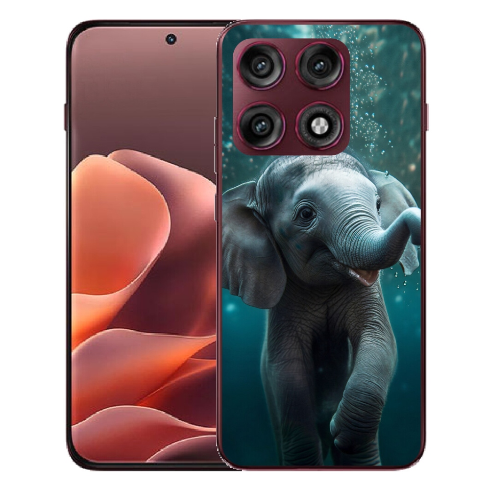 Gélový kryt mmCase na Motorola Edge 70 Pro - sloník pod vodou
