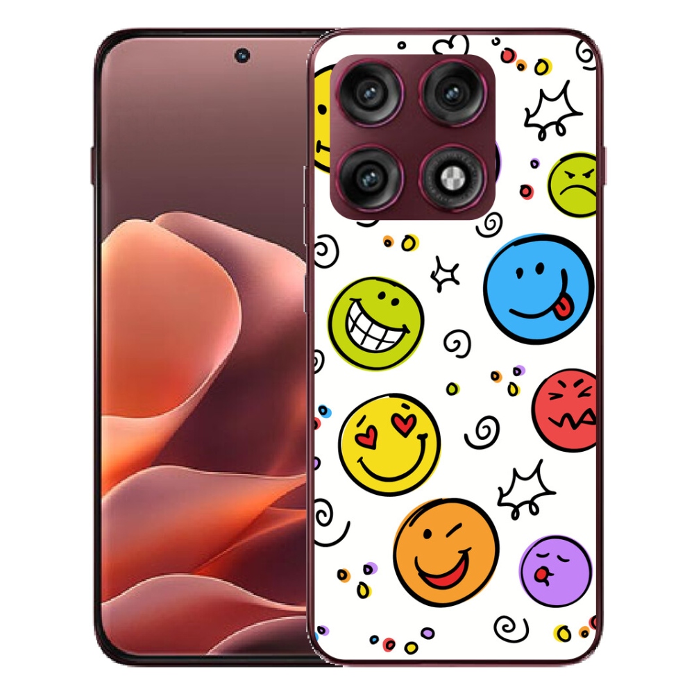 Gélový kryt mmCase na Motorola Edge 70 Pro - smajlíci