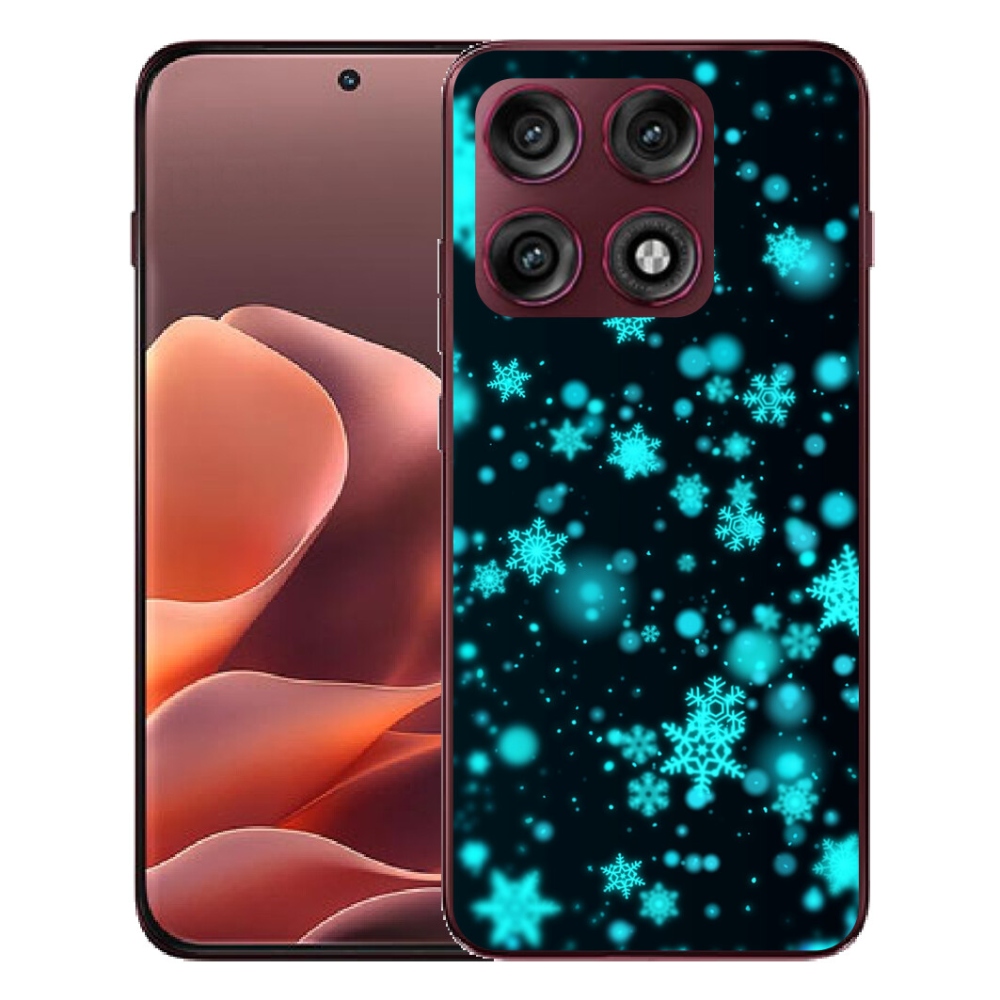 Gélový kryt mmCase na Motorola Edge 70 Pro - snehové vločky 1