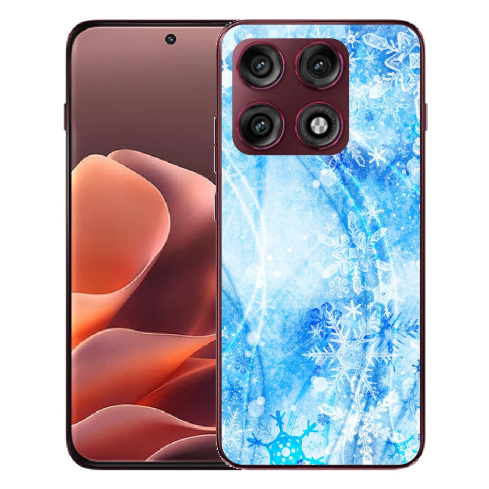 Gélový kryt mmCase na Motorola Edge 70 Pro - snehové vločky