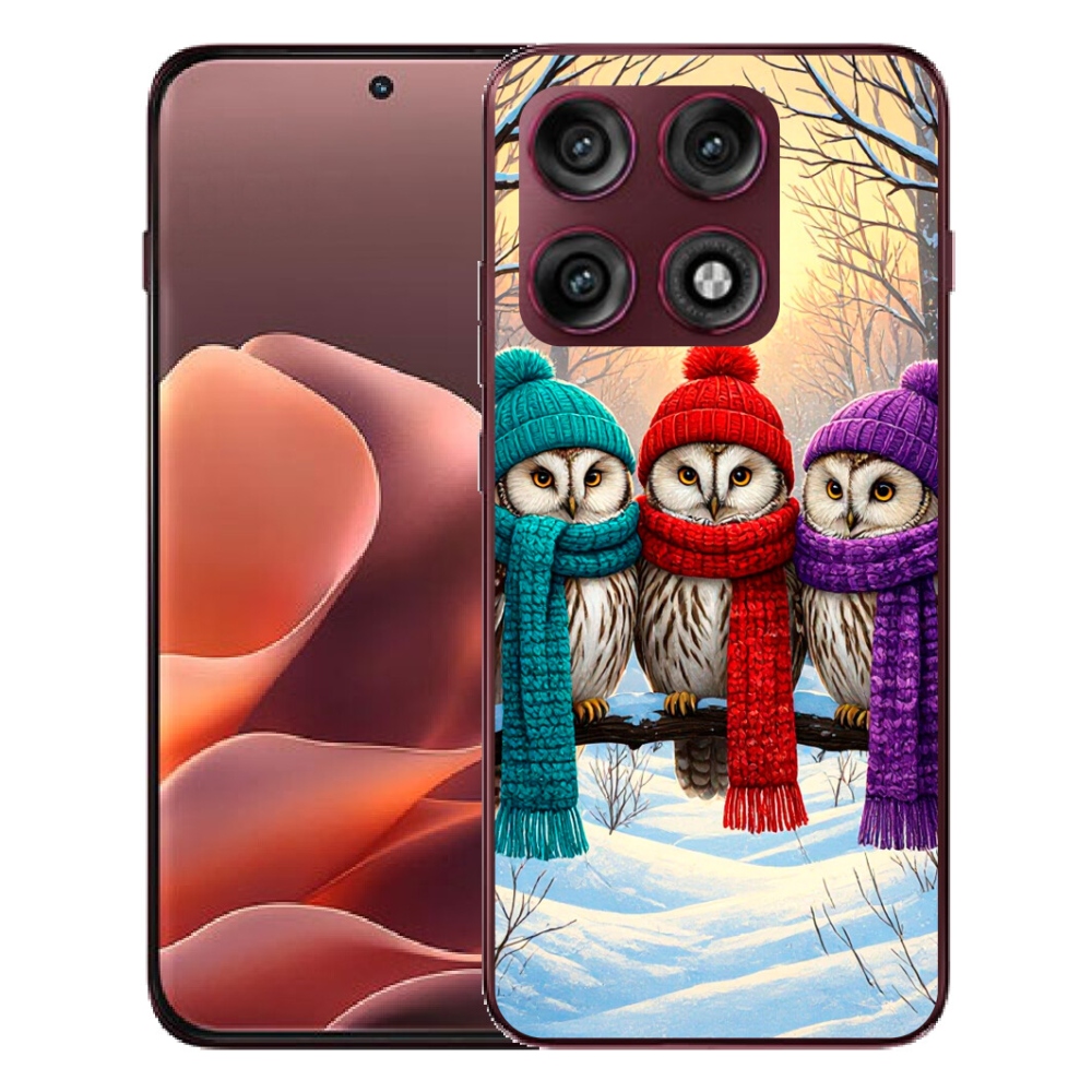Gélový kryt mmCase na Motorola Edge 70 Pro - soví priatelia