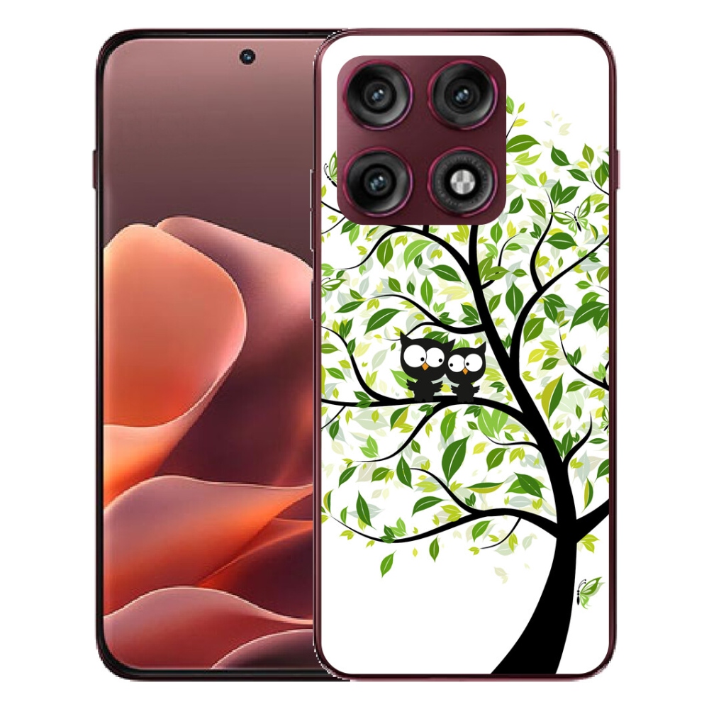 Gélový kryt mmCase na Motorola Edge 70 Pro - malej sovy na strome