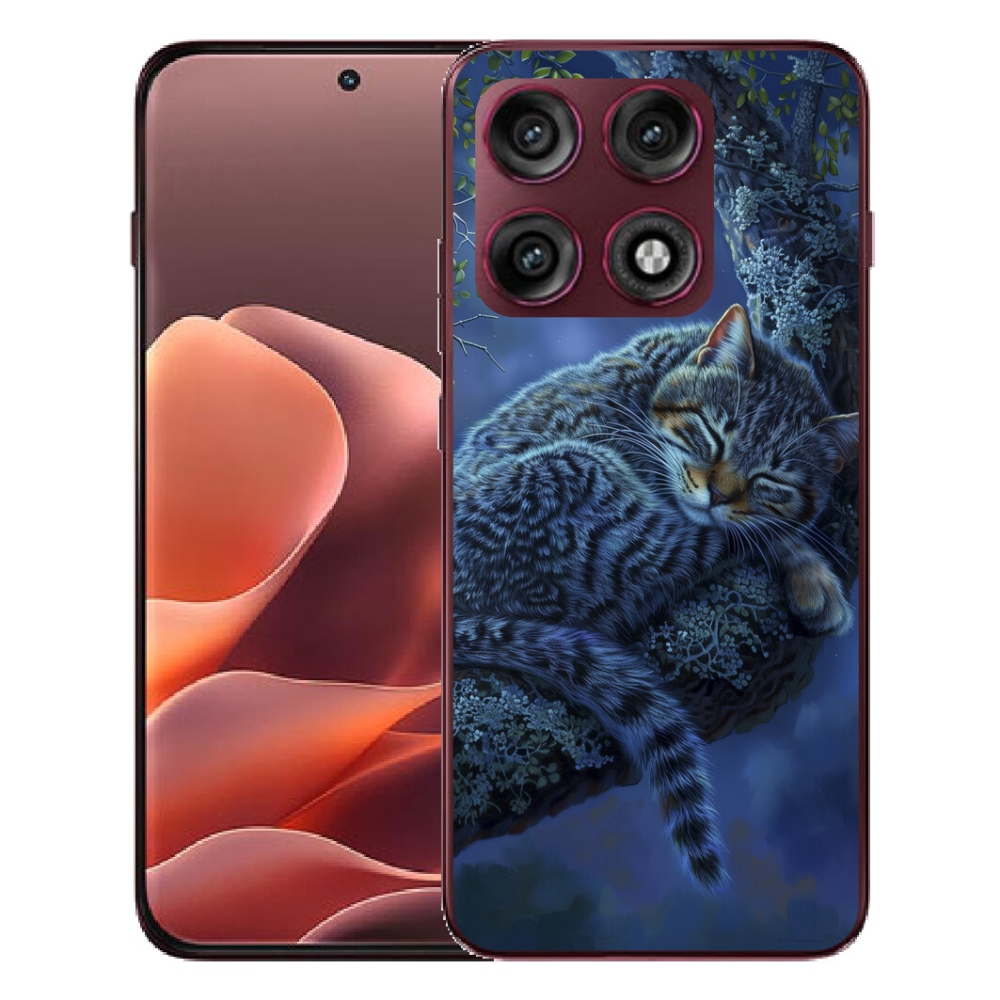 Gélový kryt mmCase na Motorola Edge 70 Pro - spiaca mačka